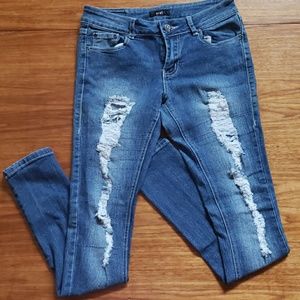 Distressed jeans